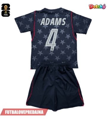 Lacne Dětský Futbalové dres Spojené štáty Tyler Adams #4 MS 2026 Krátky Rukáv - Preč (+ trenírky)